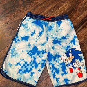 Sonic the Hedgehog Kids Blue Tie-Dye Shorts